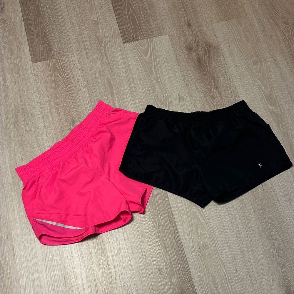 Athletic Works - Danskin Women's Pink and Black Athletic Shorts Bundle Sz Large